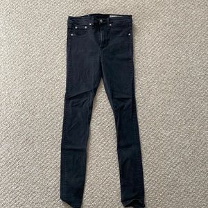 Rag & Bone Size 29 high Waisted Black Wash Skinny Jeans